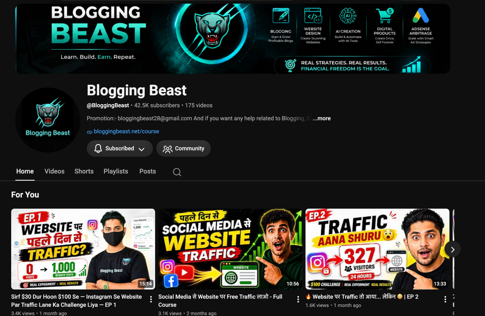 Blogging Beast YouTube channel