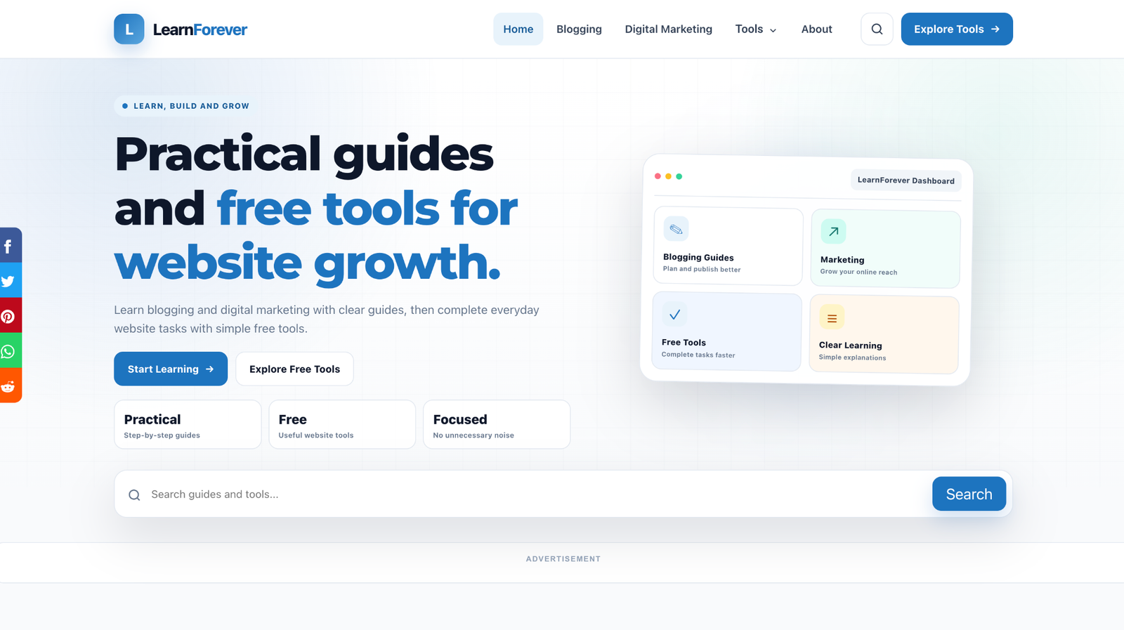 LearnForever website built by ARK