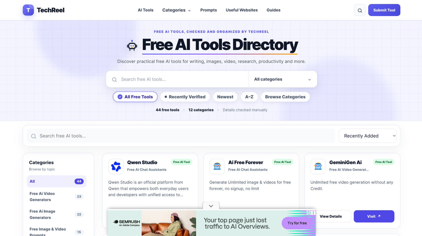 TechReel SEO and content website
